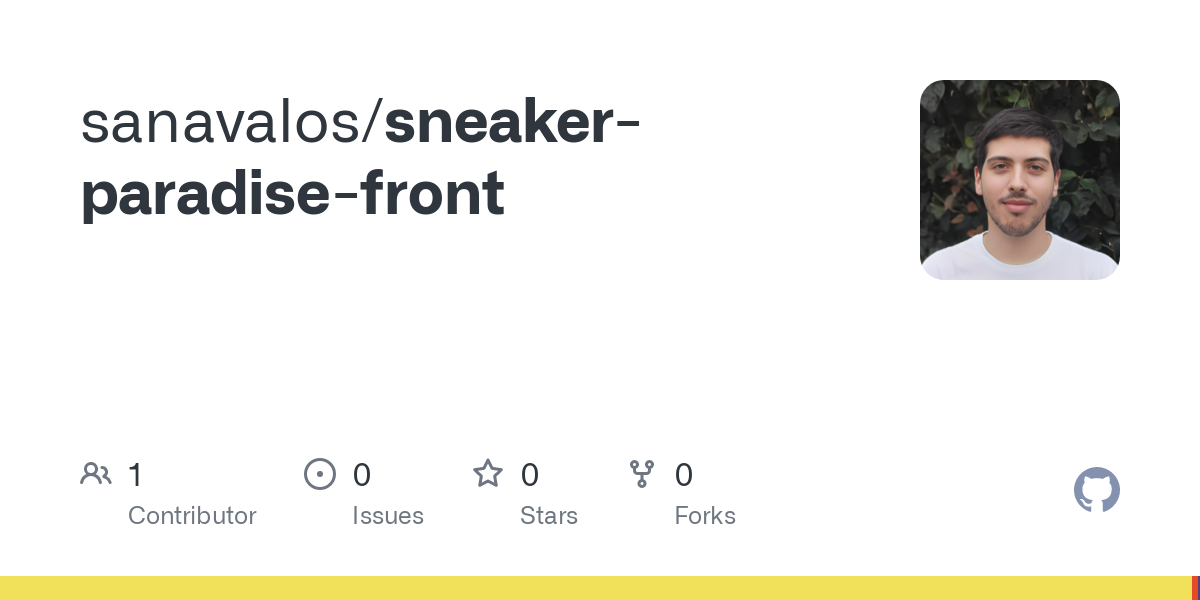 Sneaker Paradise github preview.