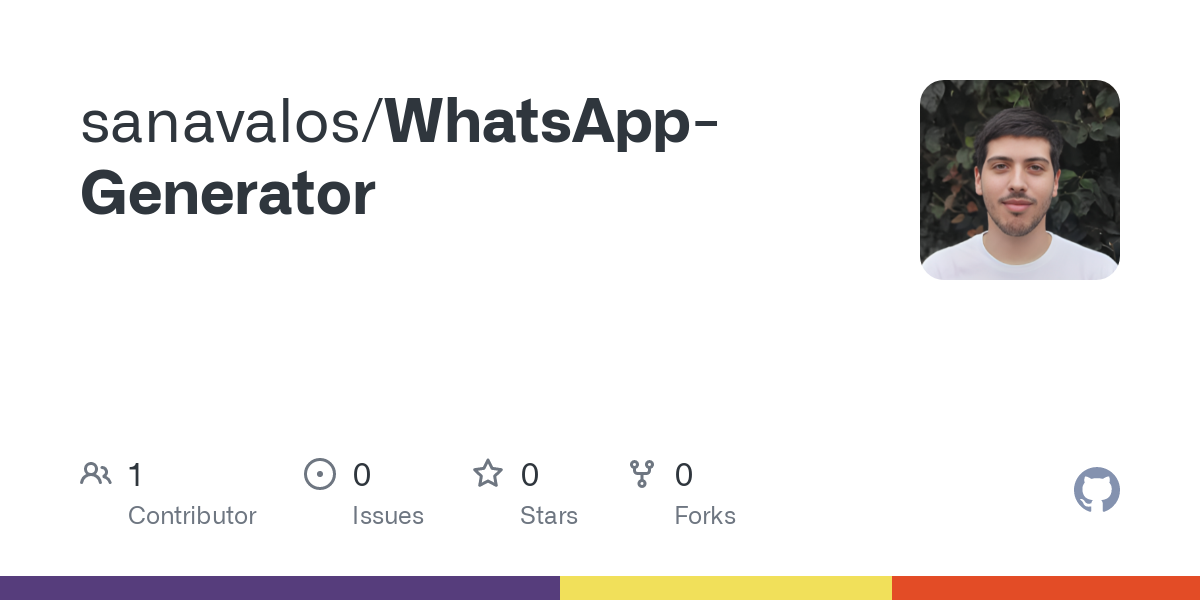 Whatsapp Generator github preview.